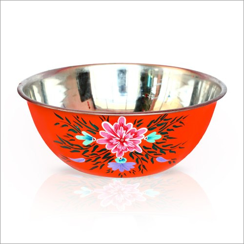 Handpainted Enamelware SS Fruit Serving Bowls By INDIAN HANDICRAFT SOLUTIONS