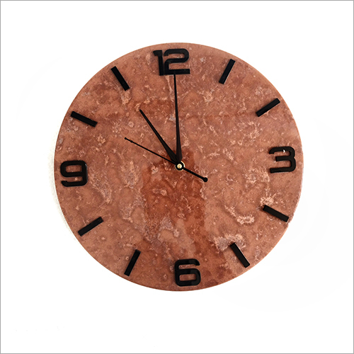 Brown Printed Wall Analog Clock