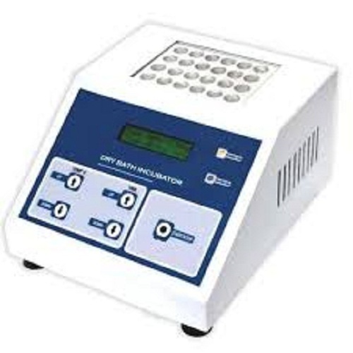 Dry Bath Incubator - Micro Controller Design for Precise Temperature Control 25 Slots Industrial Grade M.S. Material 220-240 Volt 1 Year Warranty