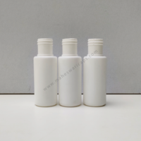 Hdpe Oil Sleek Bottle 60ml - Plastic, 60ml Size, White Color, 24mm Diameter, Narrow Flip Top Lid | Ideal For Shampoo, Lotion, Hair Oil, Cosmetic Use