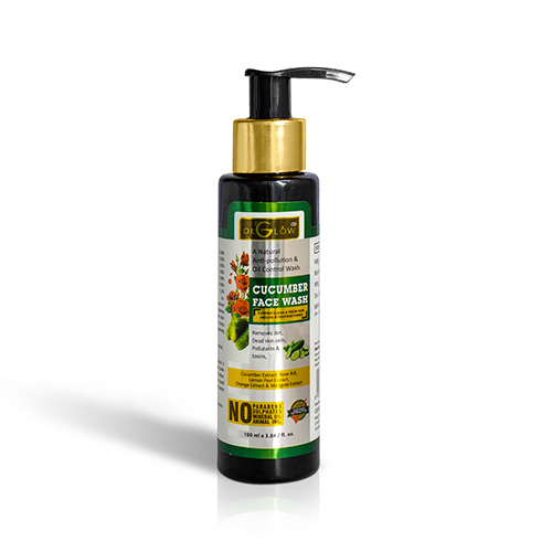Cucumber Face Wash - Plastic Bottle 100ml Green | Deep Cleansing Natural Ingredients Brightens Complexion