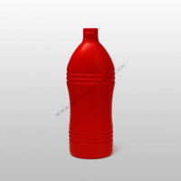 Hdpe Ketchup And Sauce Bottle 610ml - Red, Oval Shape, Narrow Flip Top Lid, Screw Cap Sealing, Ideal For Sauces And Beverages