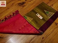 pure silk soft fancy handloom saree