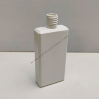 Hdpe Square Hair Oil Bottle - 100 Milliliter, White, Narrow Flip Top Lid, Screw Cap Sealing, Square Shape, Ideal For Shampoo And Lotion Storage