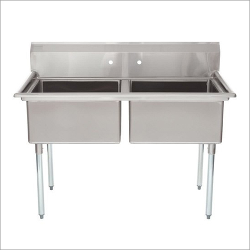 SS Double Bowl Sink Table