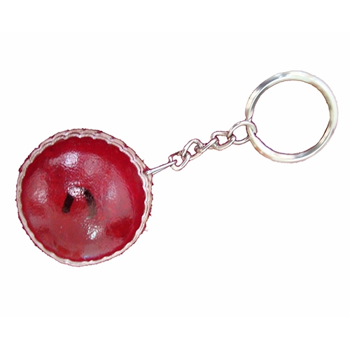 Leather Cricket Ball Keyring