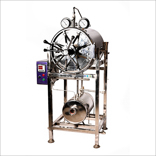 High Pressure Horizontal Autoclave - Stainless Steel, Automatic Operation at 220 Volt | Ideal for Laboratory Applications