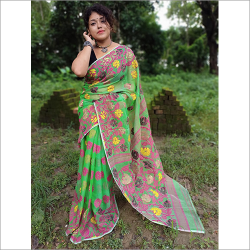 Multicolor Ladies Dhakai Jamdani Saree