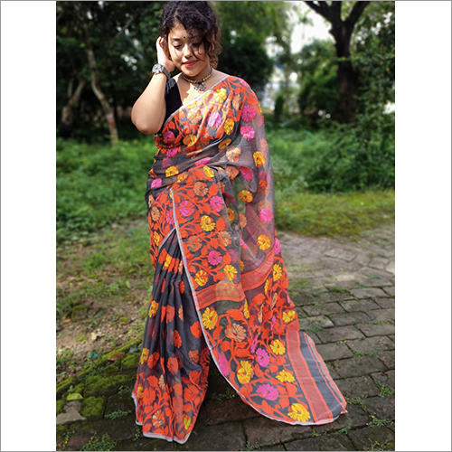 Multicolor Ladies Designer Jamdani Saree