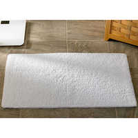 Cotton Rugs - 24x17 inches, White | Absorbent, Comfortable, Durable, Easy Clean, Soft Texture, 1 inch Pile Height