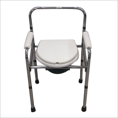 Plastic White Commode Chair