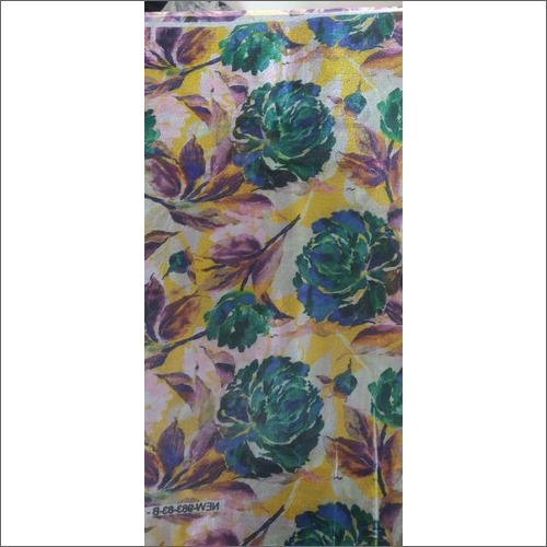 Washable Digital Print Green Floral Fabric