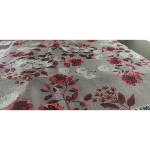 Washable Red Floral Printed Fabric