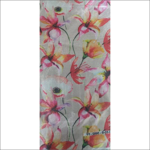 Different Colors Available Tulip Printed Organza Fabric