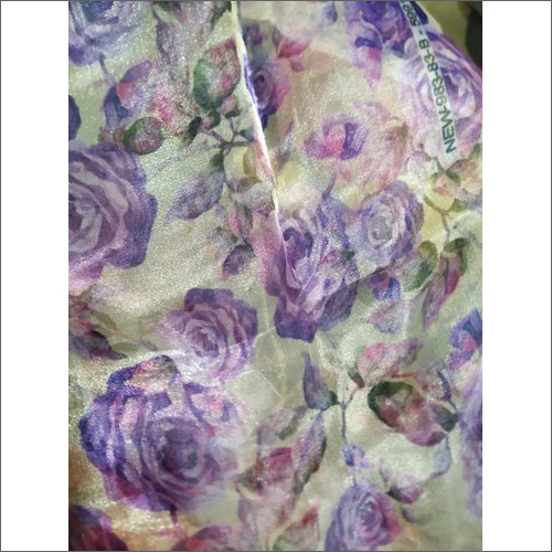 Lavender Floral Organza Fabric