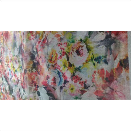 Mulberry Silk Floral Digital Print Fabric