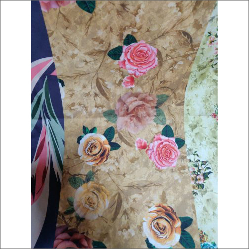 Different Colors Available Floral Printed Muslin Fabric