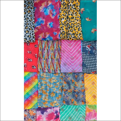 Different Colors Available Multicolored Georgette Fabric