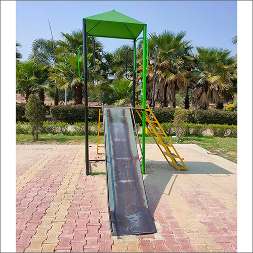 Outdoor Playground Slide with Party Swing