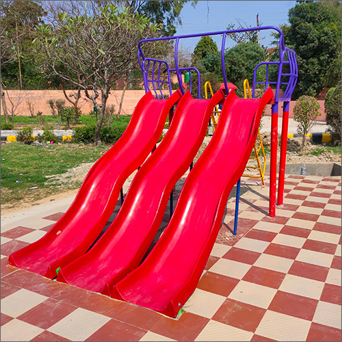 Outdoor Playground Triple Slide