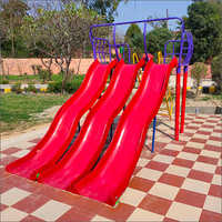 Outdoor Playground Triple Slide