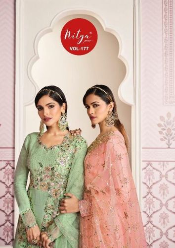 Nitya Vol 177 Russian Silk Salwar Suits Catalogue