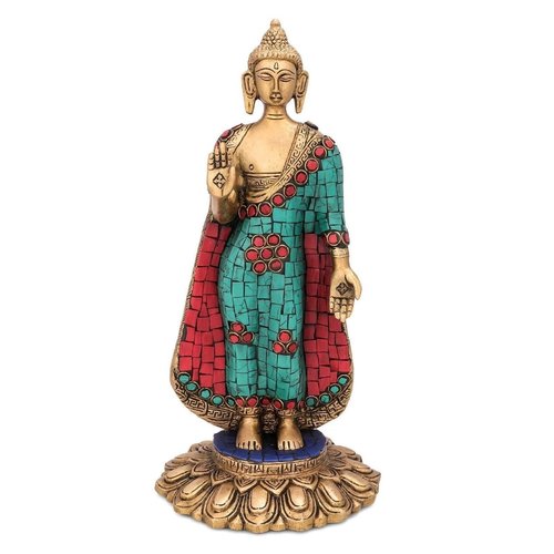 Aakrati Lord Buddha Standing Statue with stone finish