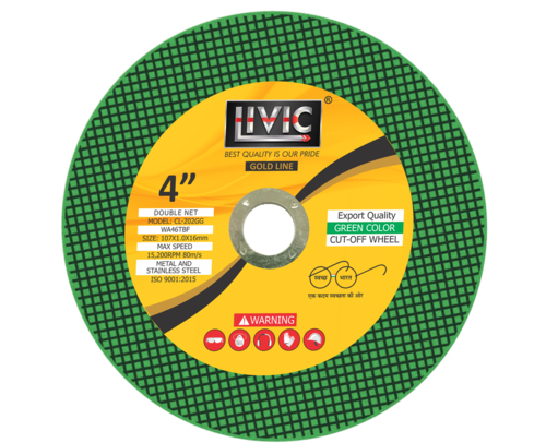 4 Inch Gold Line Green Color Cutting Wheel