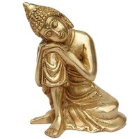 Lord Buddha Designer Murti Of Brass By Aakrati - Color: Yellow