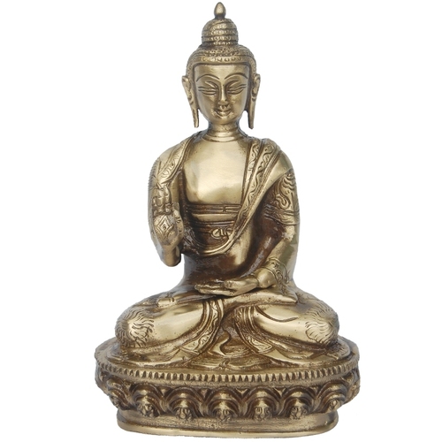 Metal Lord Buddha Meditating Statue Of Brass By Aakrati