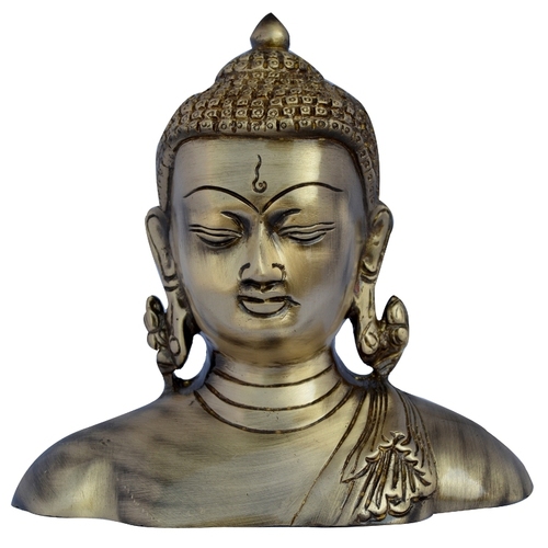 Peaceful Deity Lord Buddha Bust Decorative Corner Show Piece By Aakrati