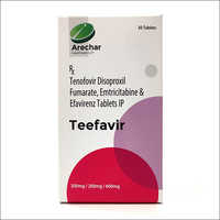Tenofovir Disoproxil Fumarate Emtricitabine and  Efavirenz Tablets IP