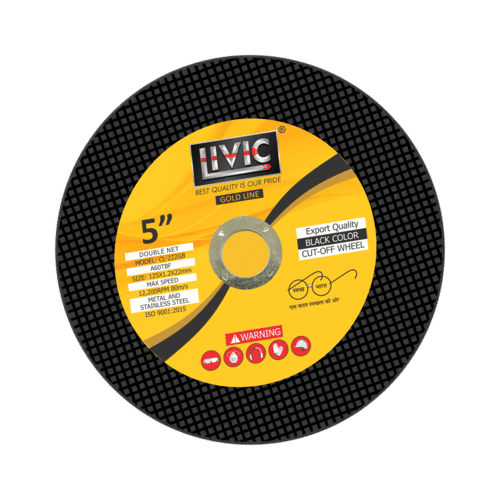 5 Inch Gold Line Black Color Cutting Wheel