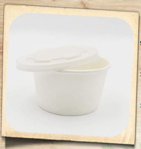 White Paper Container (With Lid)