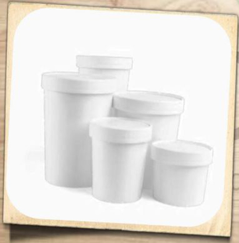 White Paper Container With Lid