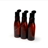 Cosmetic Asta Pet Bottle 100ml - Plastic, 100 Milliliter, Transparent/ambre/black, 19 Millimeter Neck, Suitable For Chemical And Oil Use, Multiple Cap Options