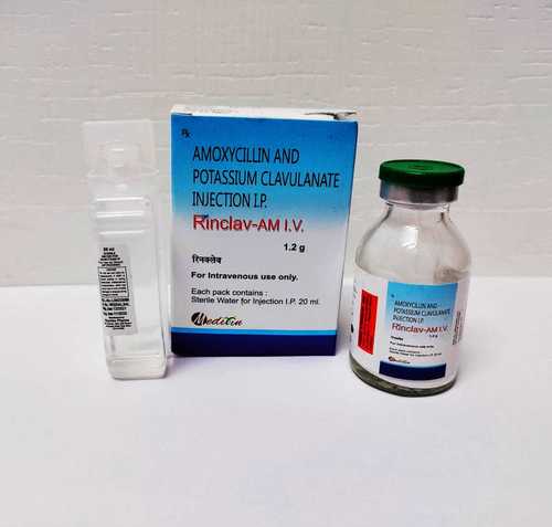 Amoxicillin and potassium clavulanate injection
