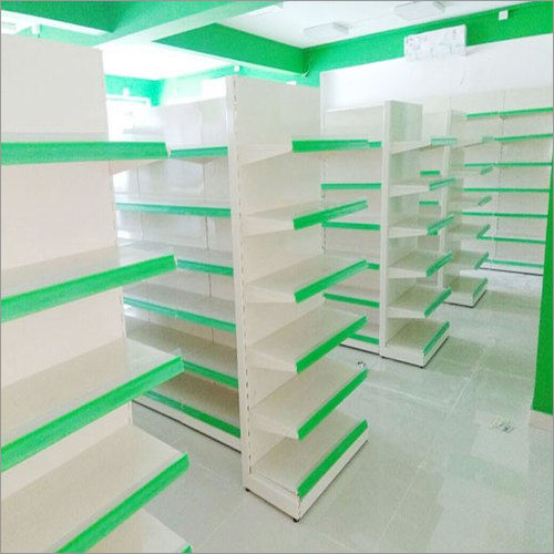 White Supermarket Racks