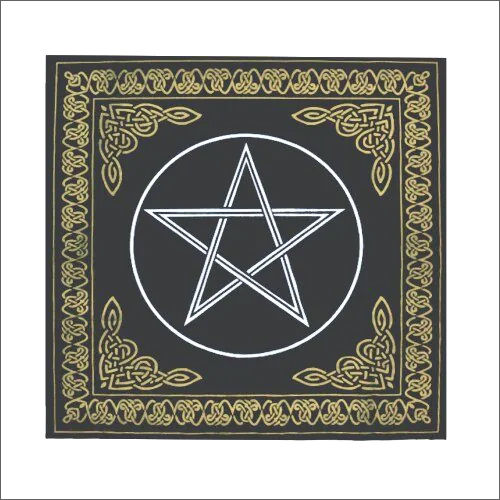 Eco-friendly Black Altar Tarot Cloth