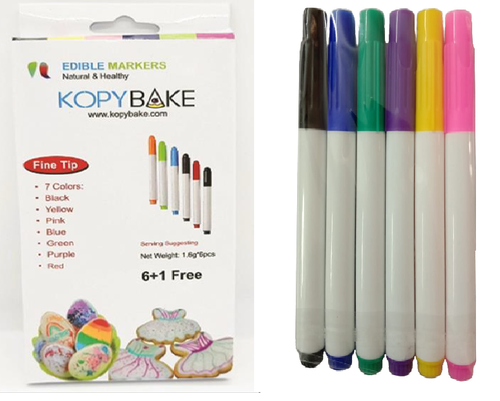 Kopybake Edible Marker Set (7 Color) Shelf Life: 12 Months