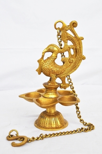 Decorative Brass Hanging Deepak with large hook