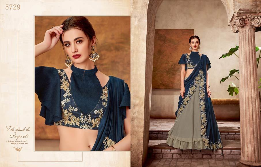 Amirah Satin Silk Lehenga Choli Catalogue Set