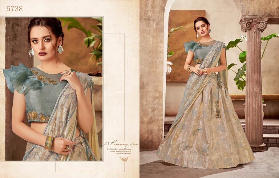 Amirah Satin Silk Lehenga Choli Catalogue Set