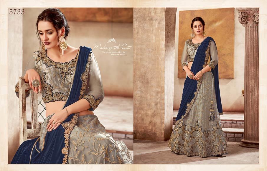 Amirah Satin Silk Lehenga Choli Catalogue Set