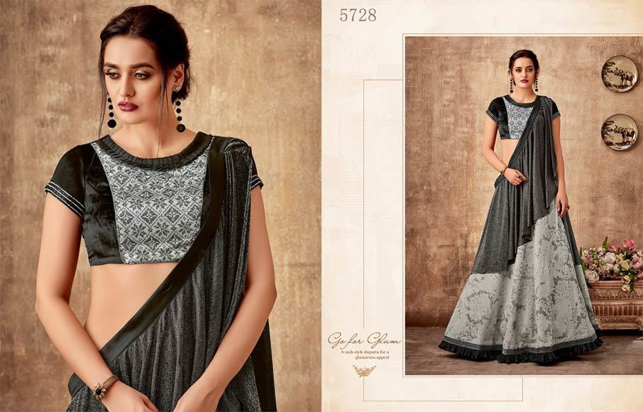 Amirah Satin Silk Lehenga Choli Catalogue Set