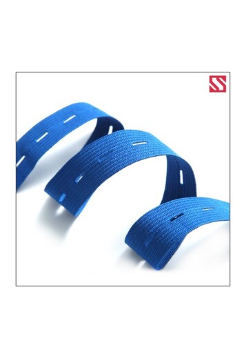 Blue Knitted Buttonhole Elastic Tape