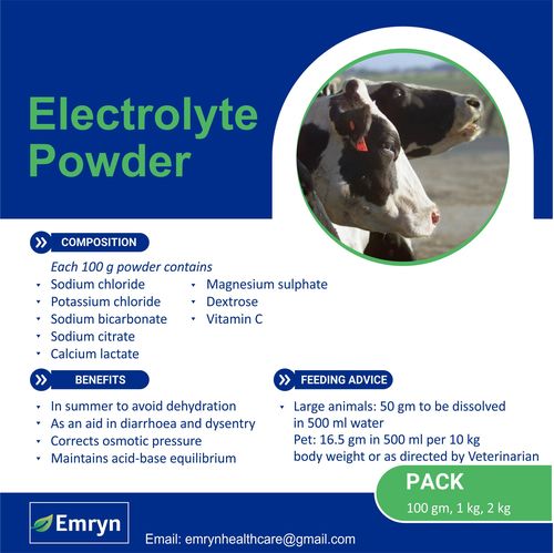 Electrolyte Powder For Animals at Best Price in Ahmedabad | Emryn Healthcare