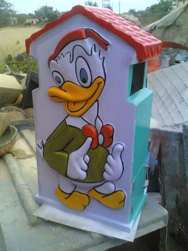 D7 FRP  DONALD DUCK DUSTBIN