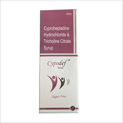 Cyproheptadine Hydrochloride Tricholine Citrate Syrup