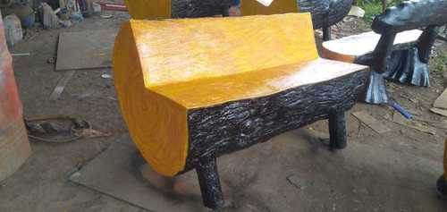 B4 FRP ROUND WOOD BENCH ALL FRP